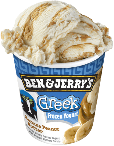 And Just As The Experience Of Eating B&j's Peanut Butter - Ben And Jerrys Frozen Yogurt, Greek, Banana Peanut (374x479), Png Download