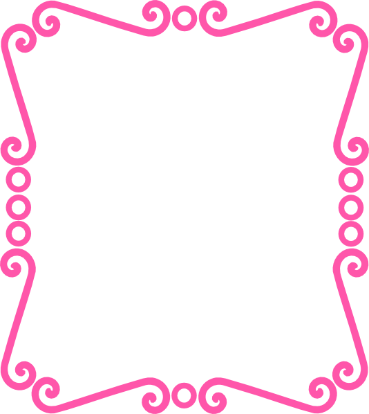 Scrolly Frame Pink Clip Art - Article For School Magazine (534x598), Png Download