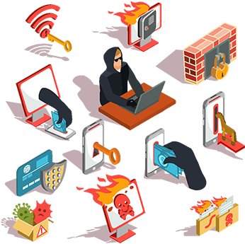 Set Of Vector Isometric Hacker Icons, Icon, Computer, - Isometric Icon Security (360x360), Png Download