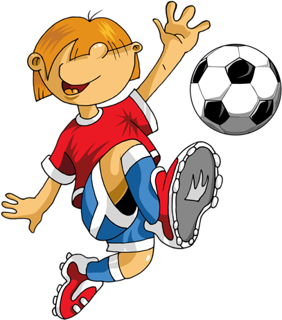 Clip Art Transparent Download Oranges Clipart Volleyball - Soccer Player (430x500), Png Download