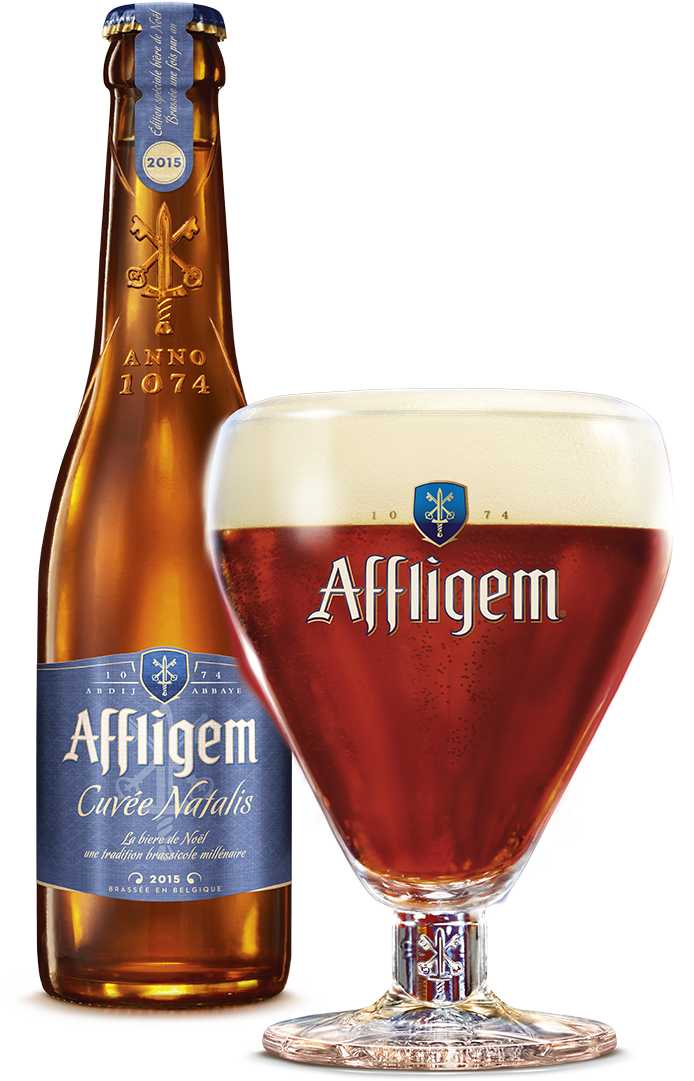 Bottle & Glass Natalis - Affligem (813x1181), Png Download