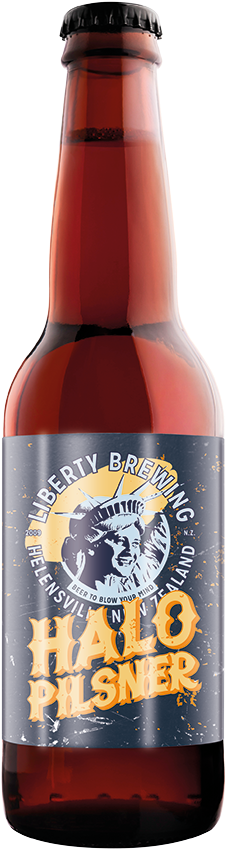 Liberty Brewing Halo Pilsner 330ml Bottle New - Pilsner (263x900), Png Download