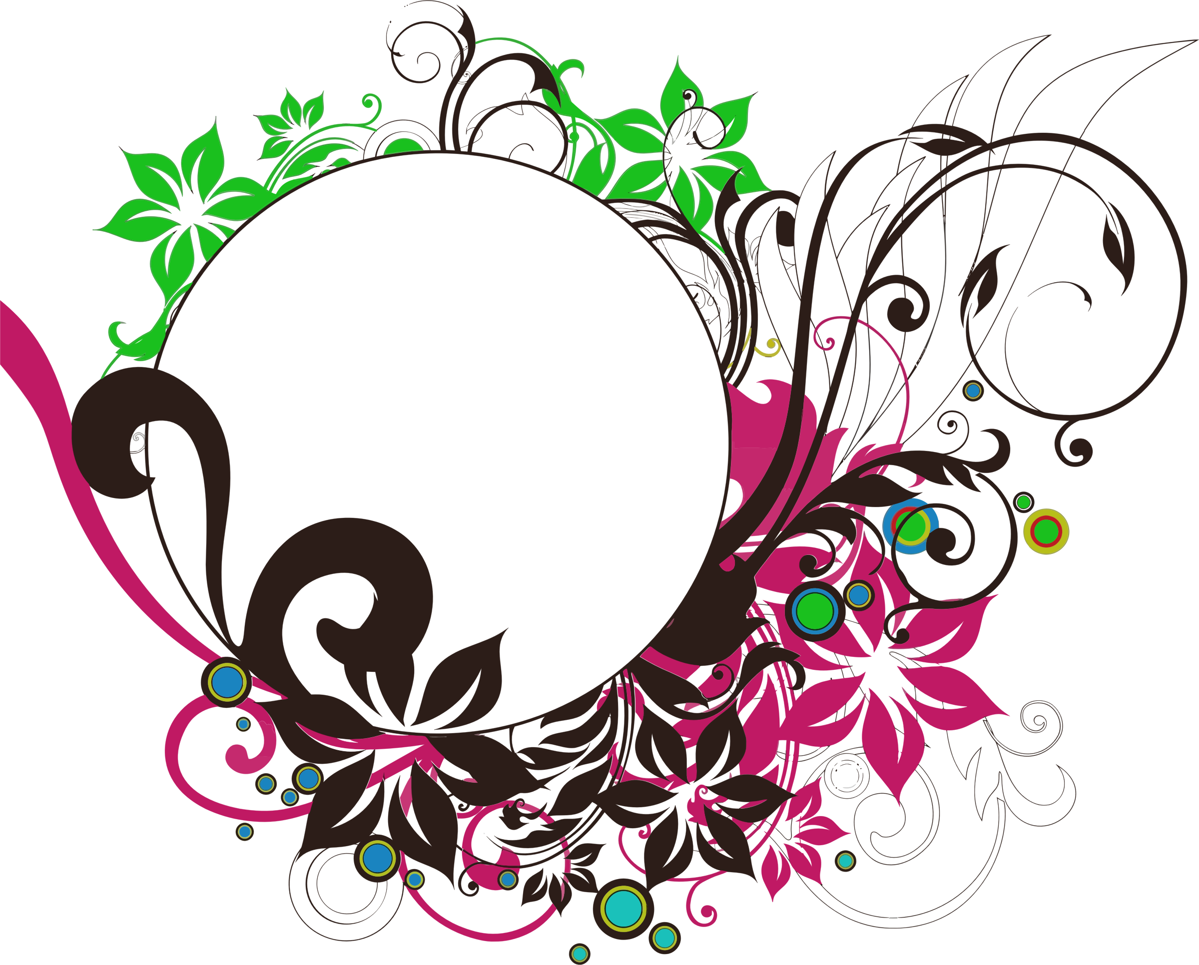 Download Floral Round Frame Png Photo Circle Frame Design Png Full Size Png Image Pngkit