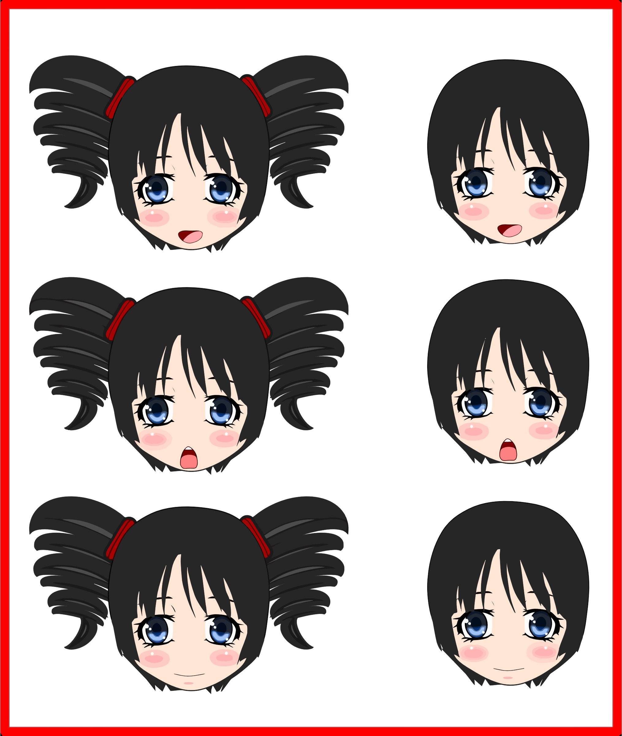 This Free Icons Png Design Of Anime Style Girl And (2030x2400), Png Download