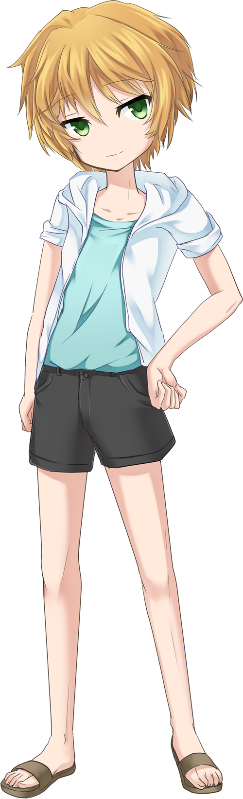 Anime Boy Clipart Skinny - Clip Art (500x1642), Png Download