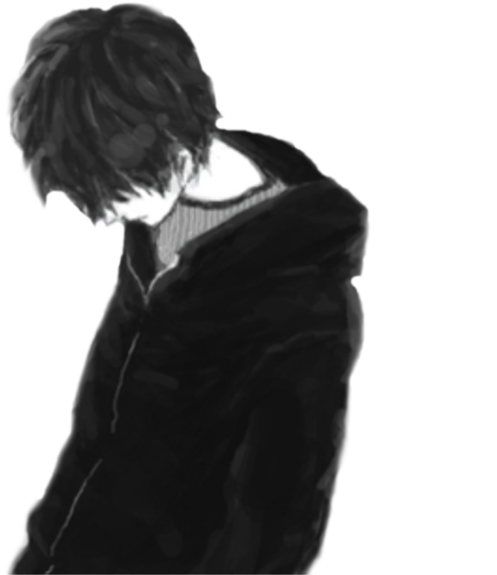 Anime Boy Sad Png Image Transparent Download - Sad Boy Alone Png (894x894), Png Download