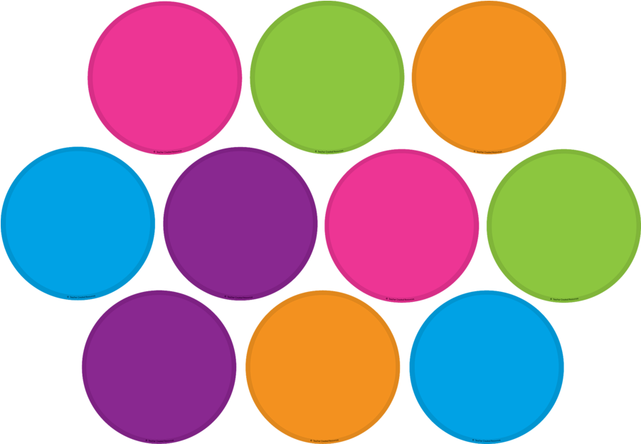 Tcr5189 Bright Colors Circles Accents Image (900x900), Png Download