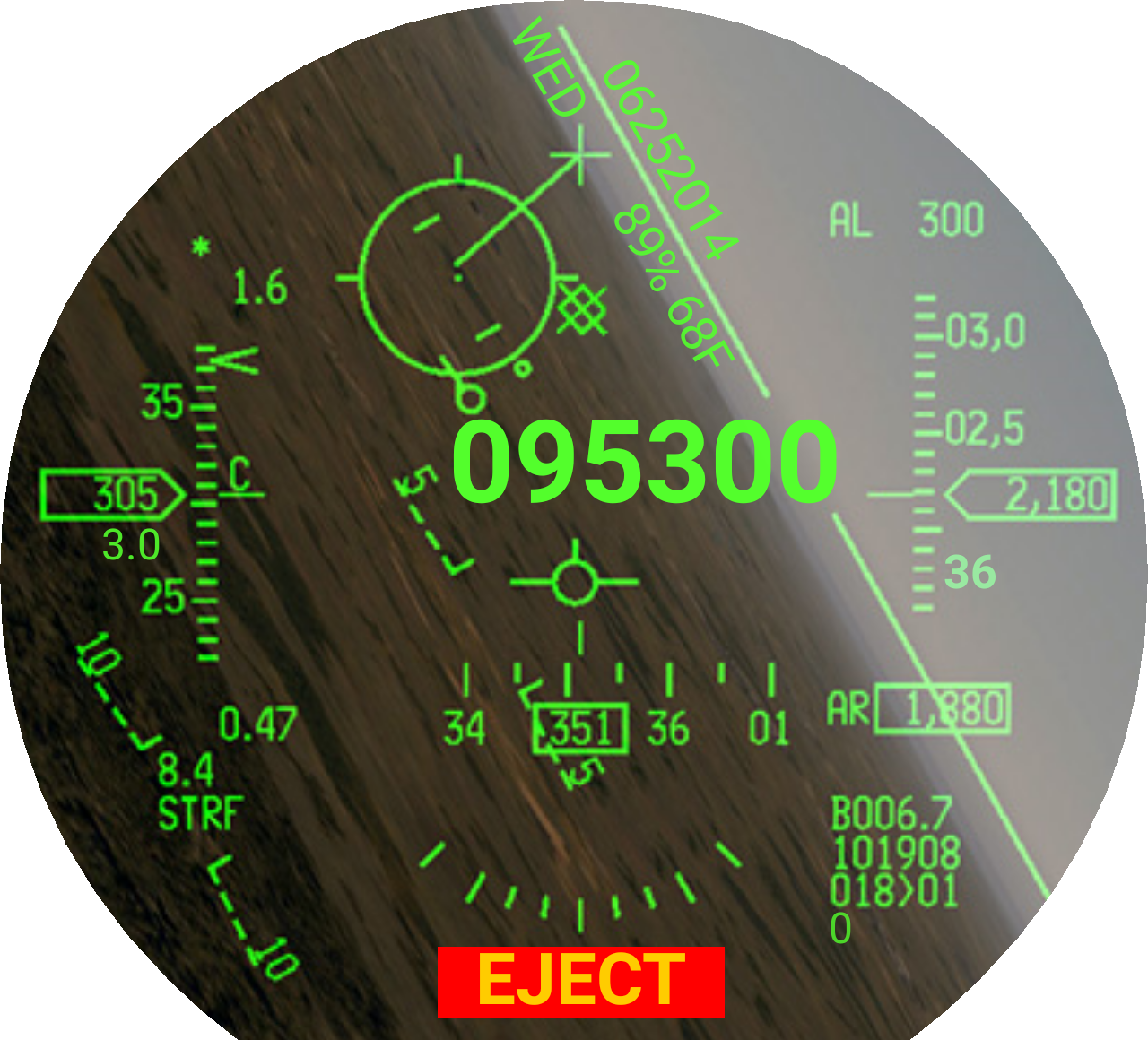 Heads-up Display 24h Watch Face Preview (1280x1160), Png Download