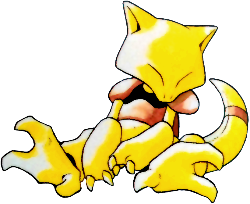 Abra Pokemon Red And Blue Official Art (821x669), Png Download