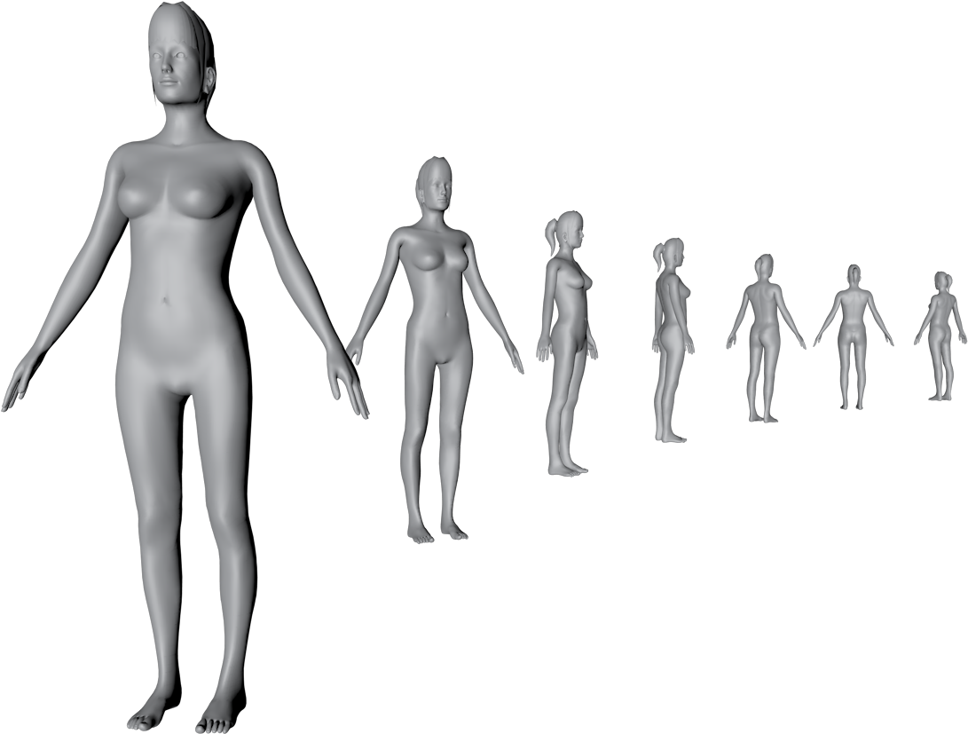 3d Body Scan Female (1200x900), Png Download