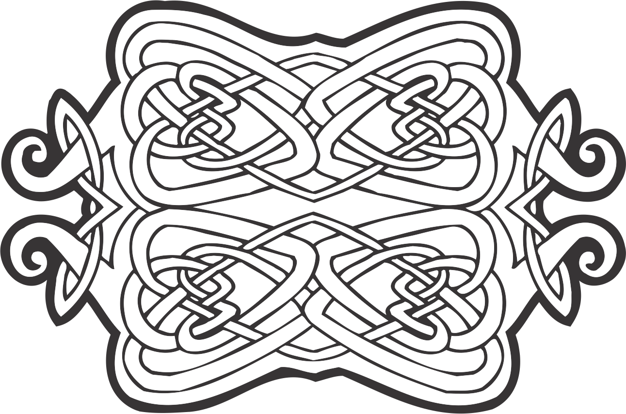 Celtic Ornament Vector Free Vine (1291x854), Png Download