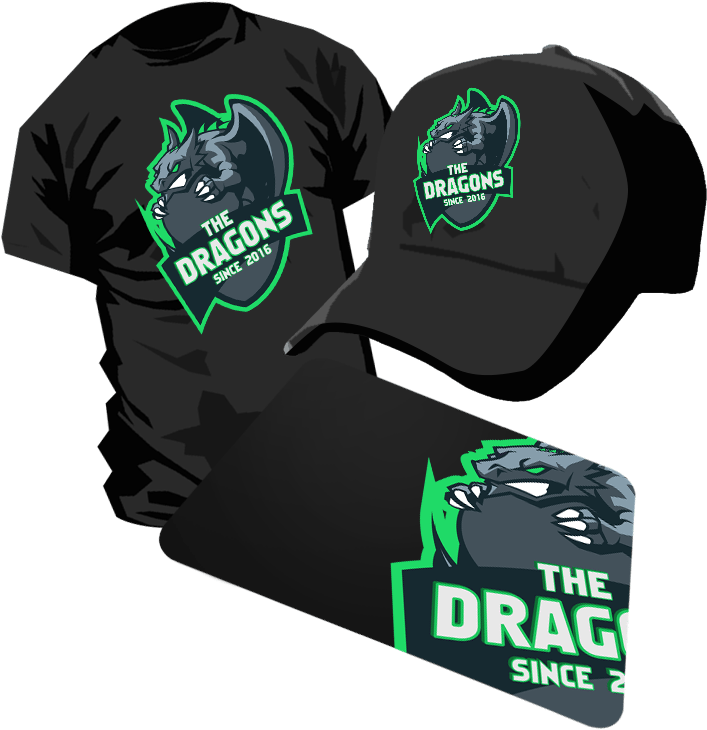 Clan Logo Vector Print L037 Mascot Dragon (800x800), Png Download