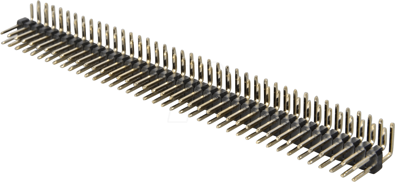 Download 2 X 40pin Header, Angled, Pitch Full Size PNG Image PNGkit