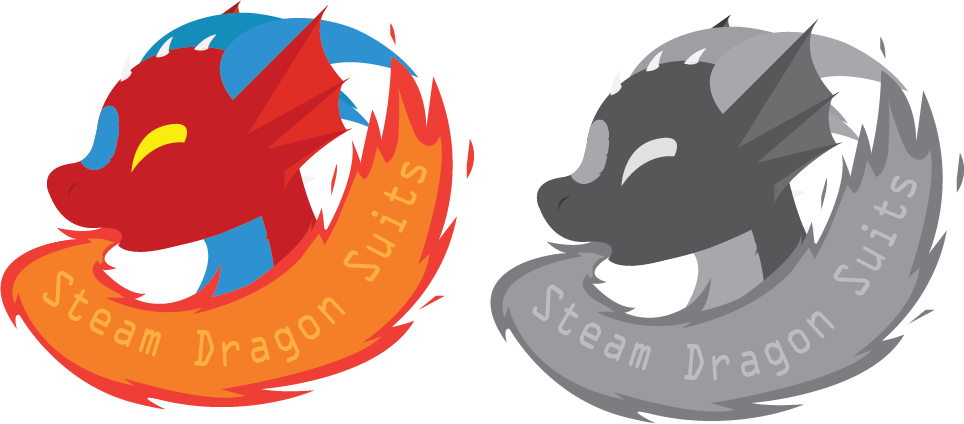 Steam Dragon Suits Logo (964x424), Png Download