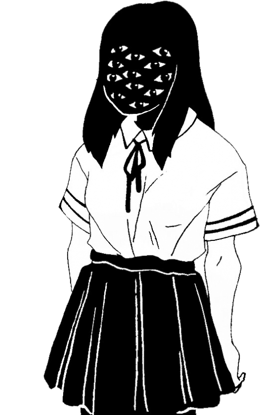 #girl #japan #японка #школьница #anime #creepy #creepypasta (700x866), Png Download