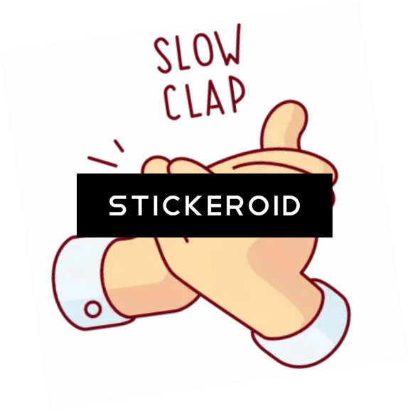 Slow Clap (577x578), Png Download