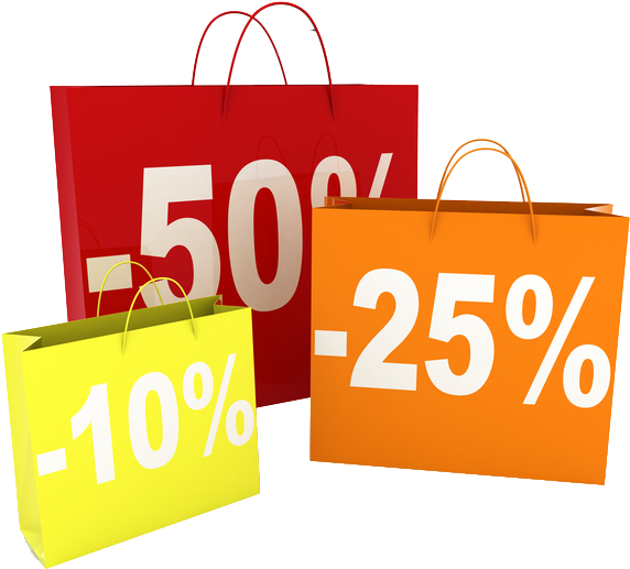 Three Shopping Bags (591x591), Png Download