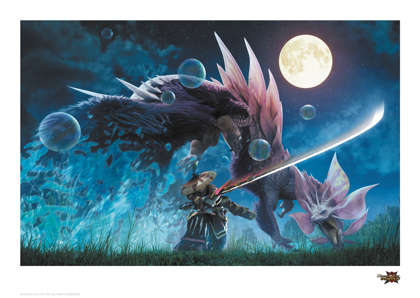 Monster Hunter Lithograph (600x600), Png Download