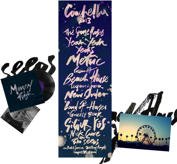 Spiros Halairs X Coachella Festival (640x599), Png Download