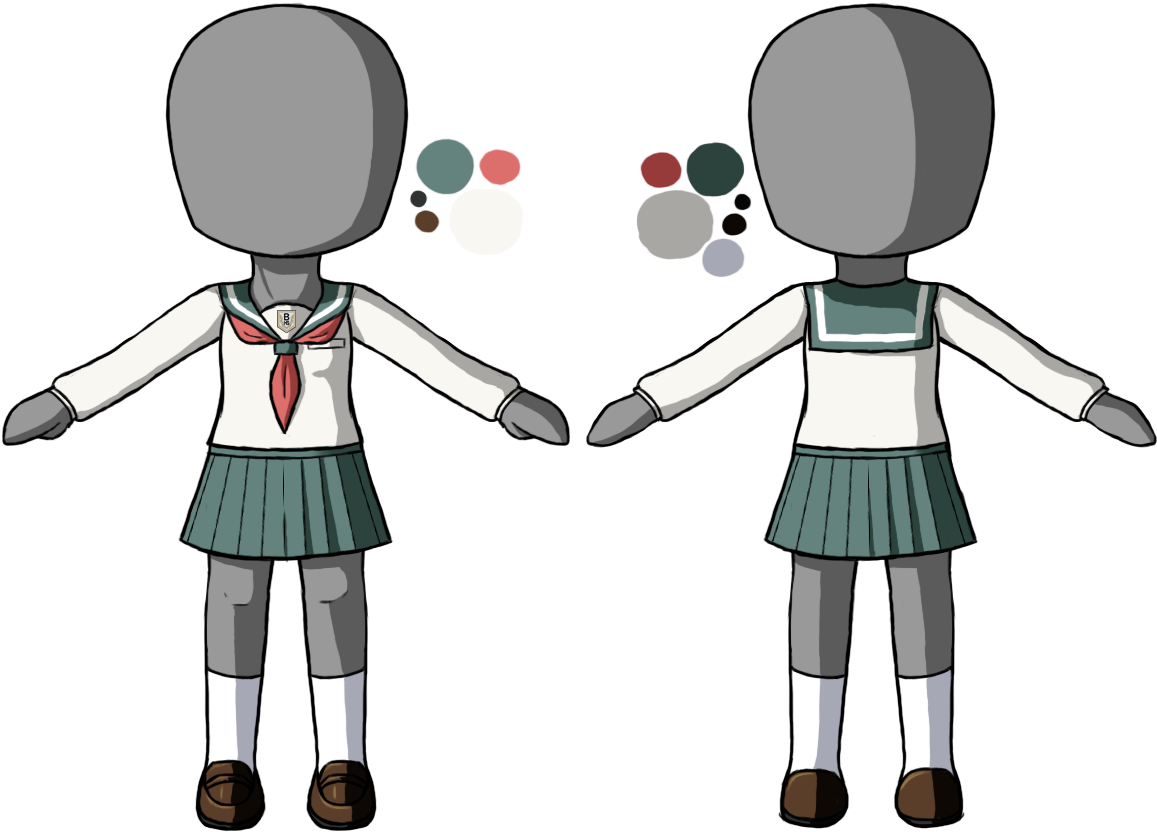 Byakudan Female Uniform (1233x914), Png Download