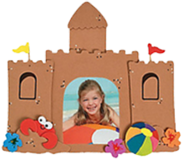 Sandcastle Picture Frame Magnet Craft Kit (800x800), Png Download