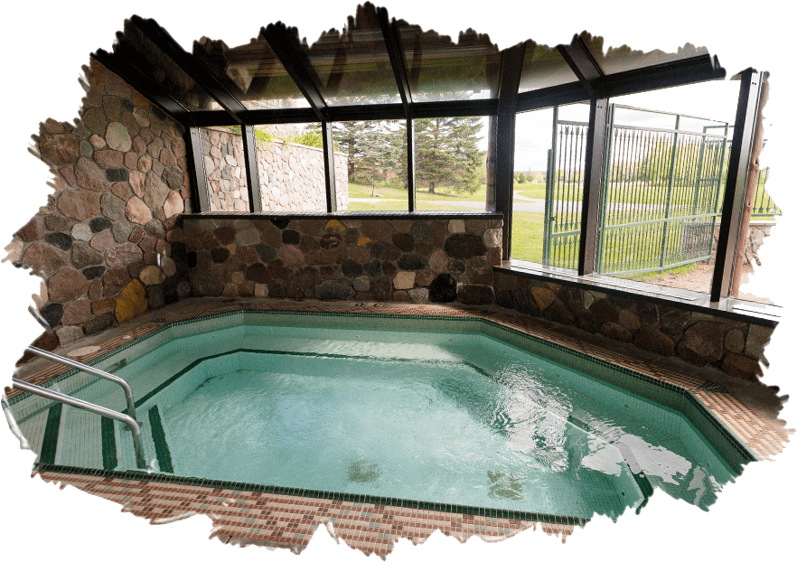 Rough Edge Youngs Hot Tub (882x622), Png Download