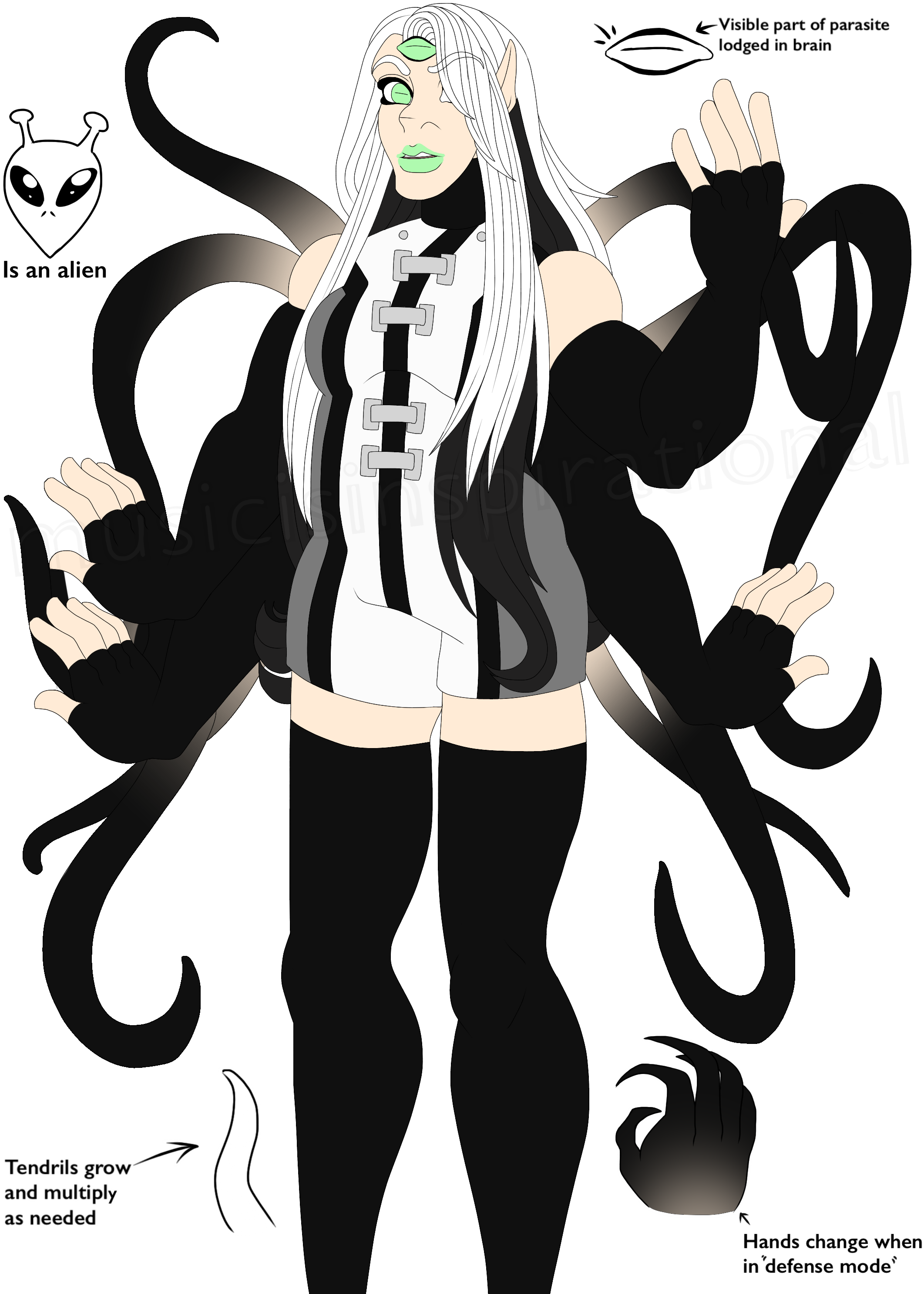 Aliensona I Think (2142x2989), Png Download