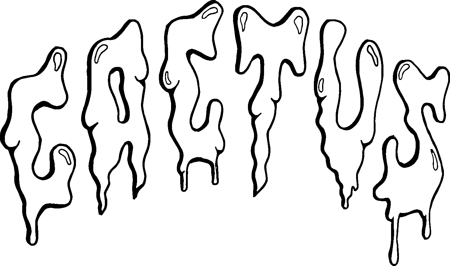 Cactus Drawing Png (1481x878), Png Download