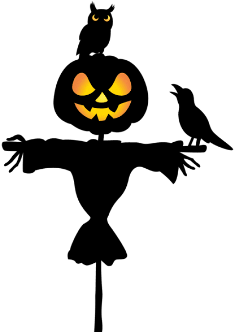 Free Png Download Scarecrow With Owl And Raven Png (480x677), Png Download