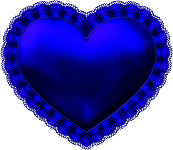 Vector Royalty Free Stock Hearts Clip Blue Heart (600x521), Png Download