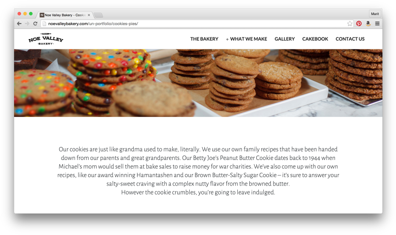 I Wrote All Of The Copy For The Noe Valley Bakery Website (800x475), Png Download