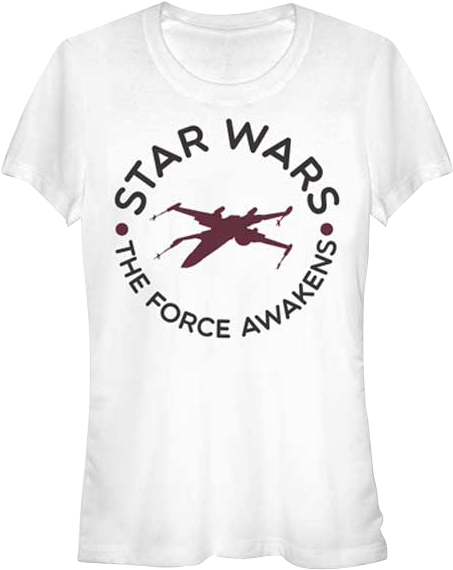 The Force Awakens Circle Logo Junior T-shirt (569x569), Png Download