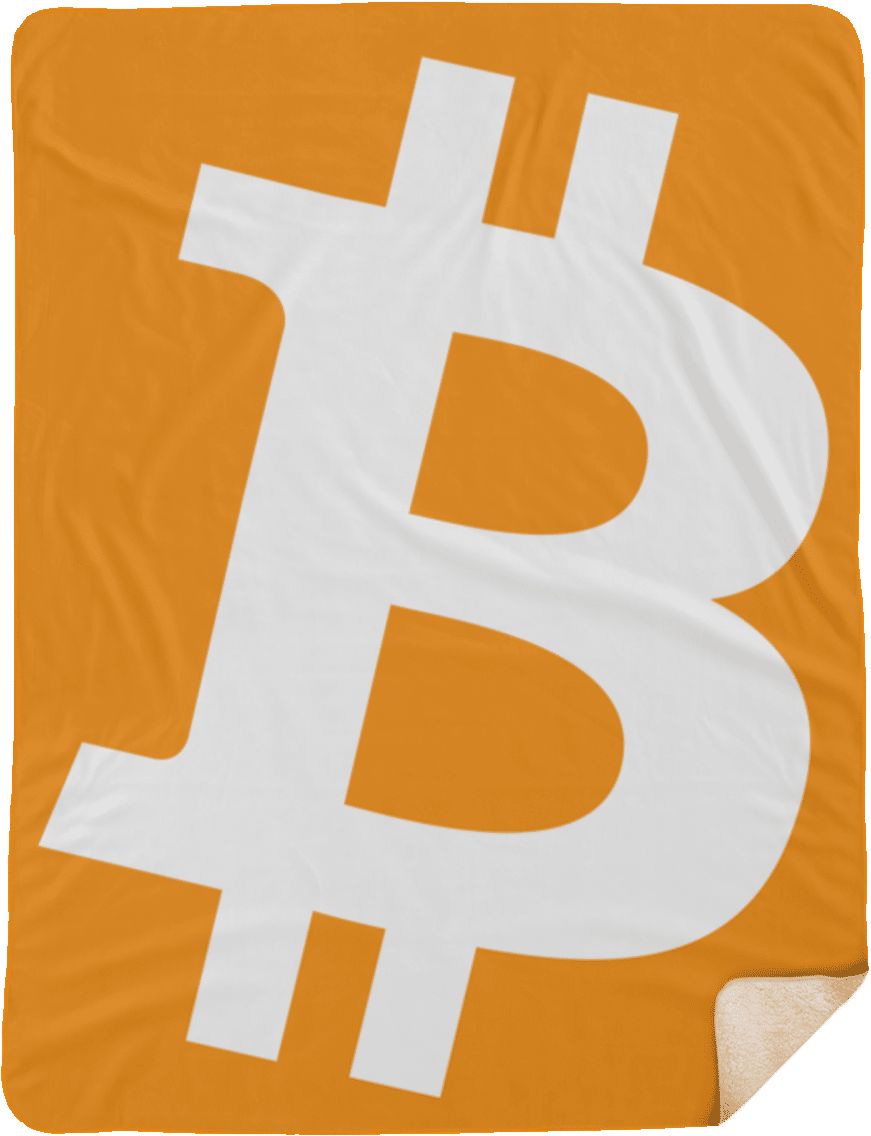 Bitcoin Symbol Premium Large 60 X 80 Sherpa Blanket (1155x1155), Png Download