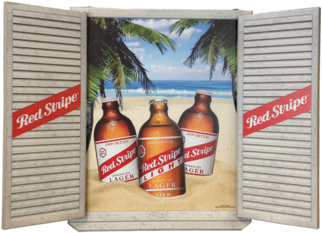Red Stripe Window Sign (1024x1024), Png Download