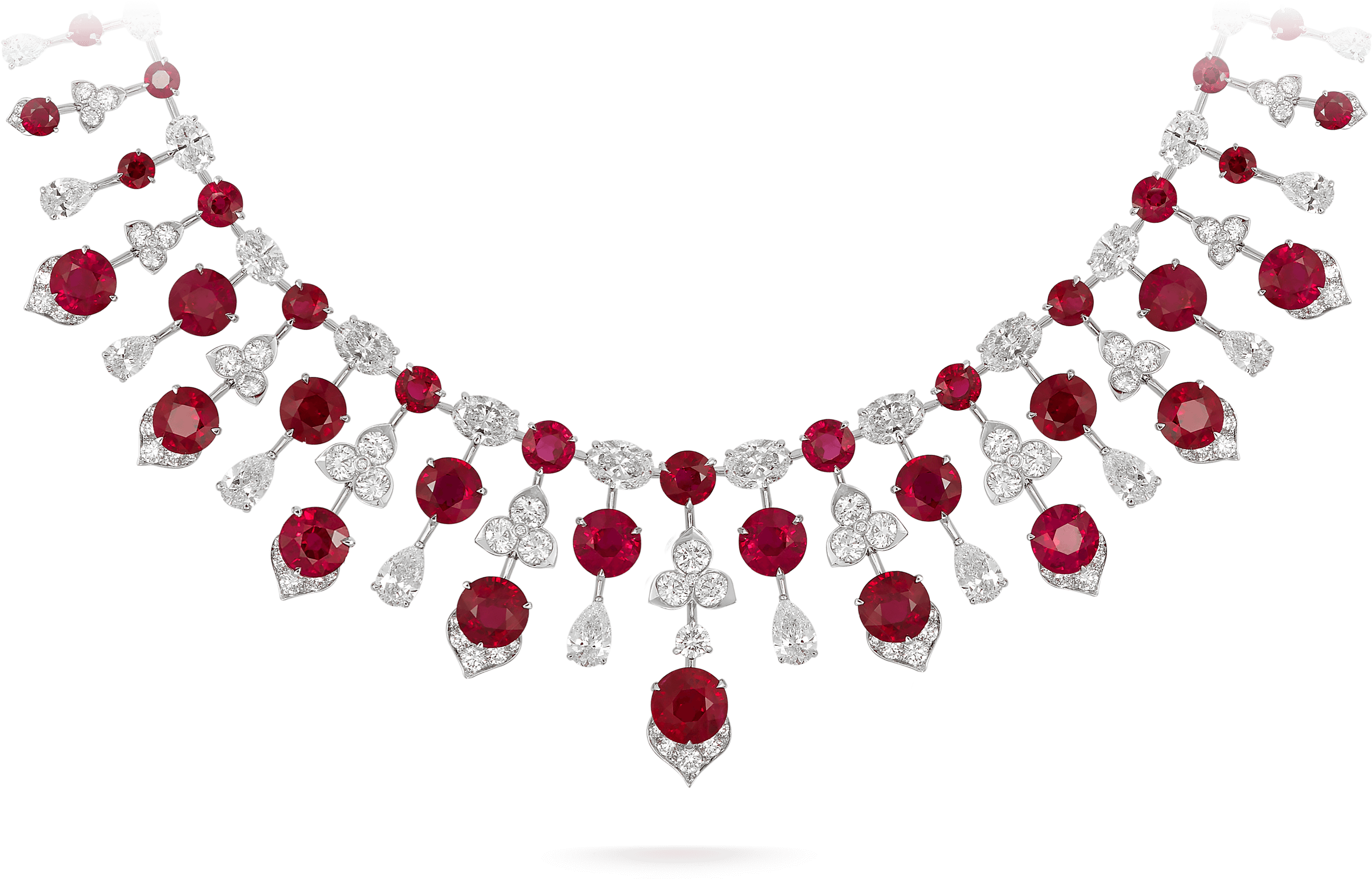 Ruby Necklace 1003101 Close Up (3075x2141), Png Download