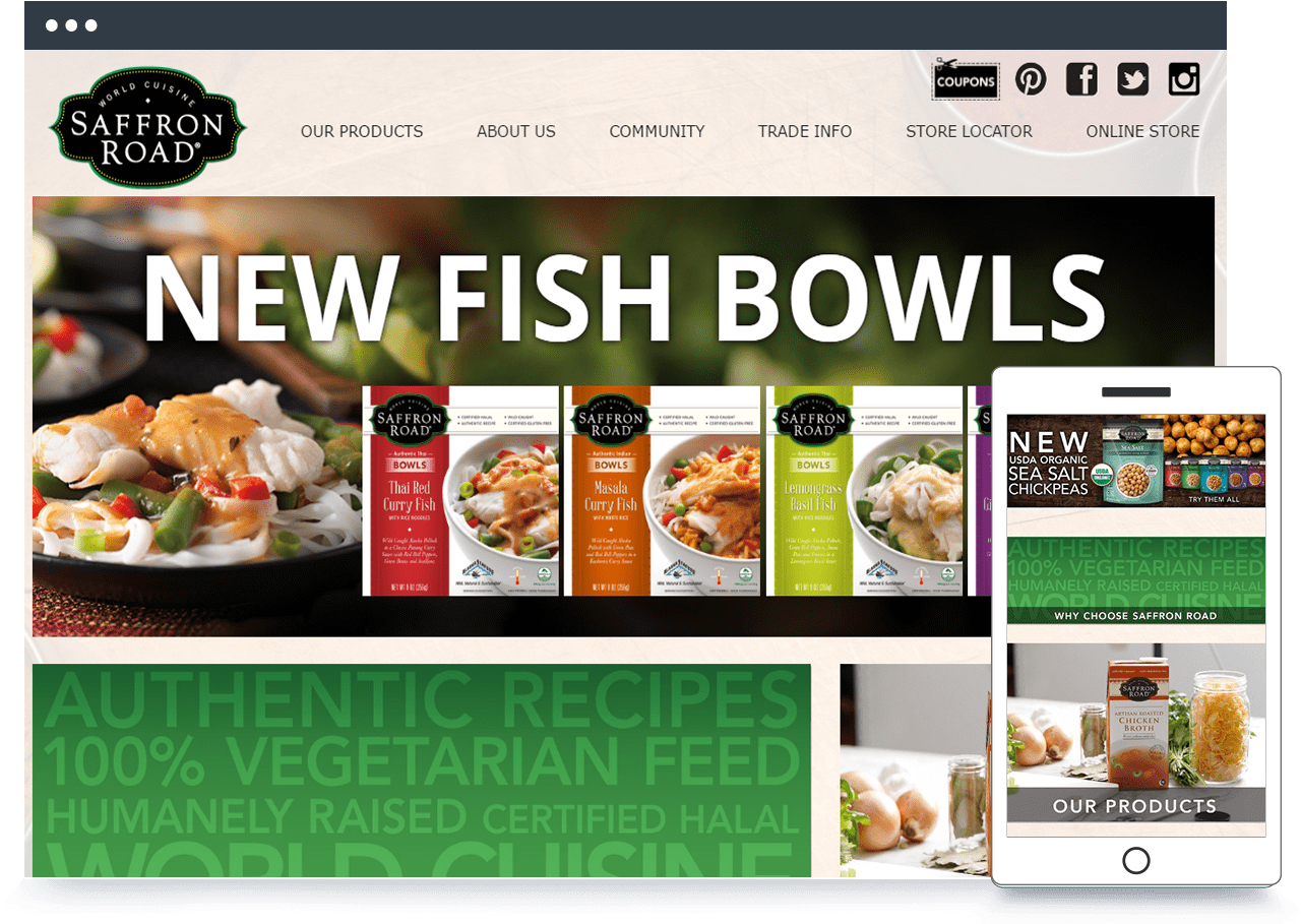 Saffron Road Food Mockup (1400x1000), Png Download