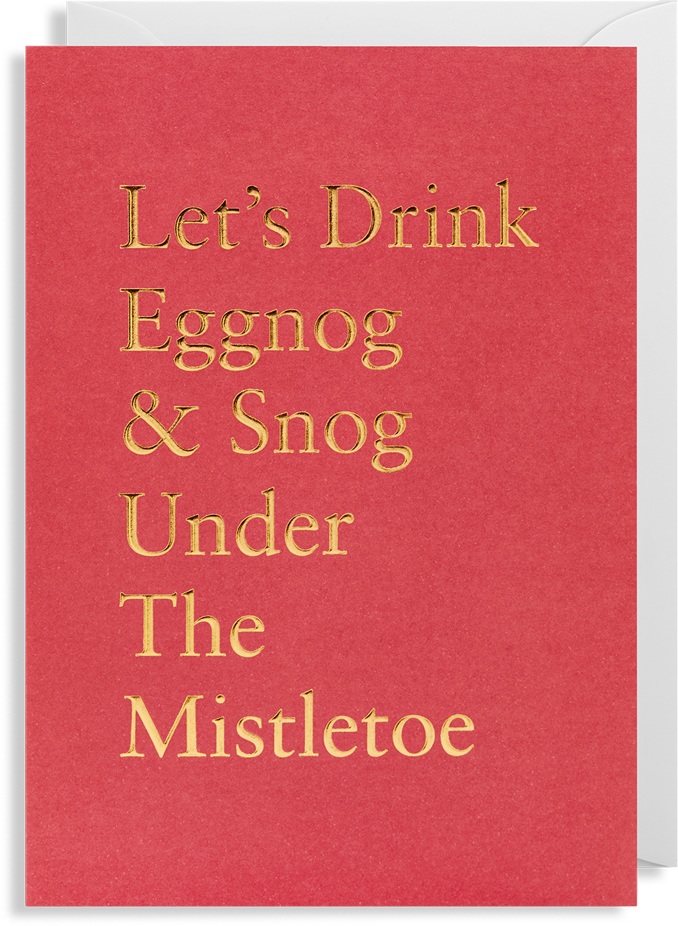 Let's Drink Eggnog Christmas Card (1400x1499), Png Download
