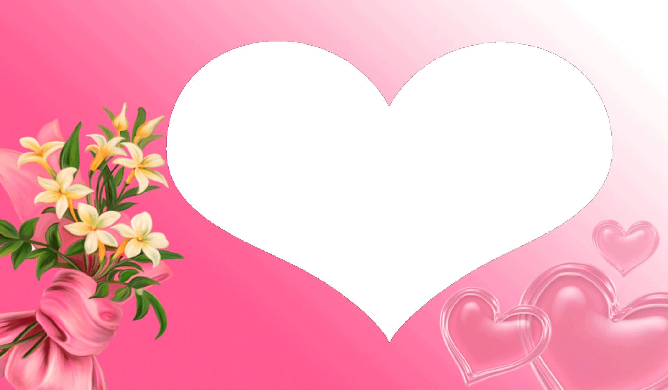 Marco Rosa Con Gran Corazón (2124x1240), Png Download