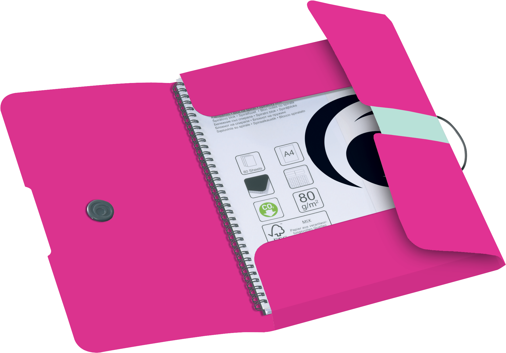 Wallet Folder Pp A4 Cool Pink Opaque (2008x2008), Png Download