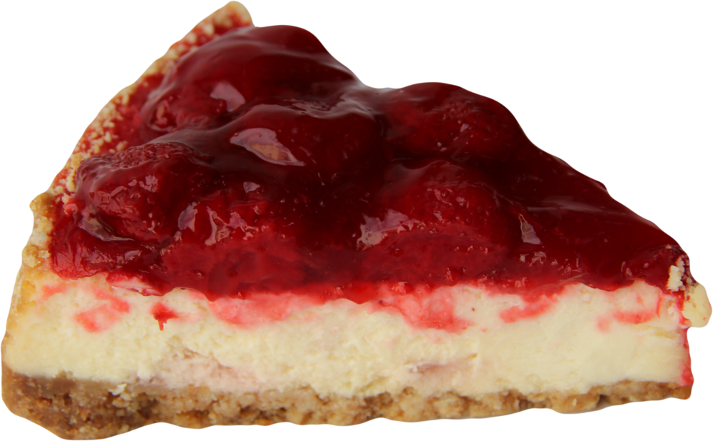 Strawberry Cheesecake Slice (1000x618), Png Download