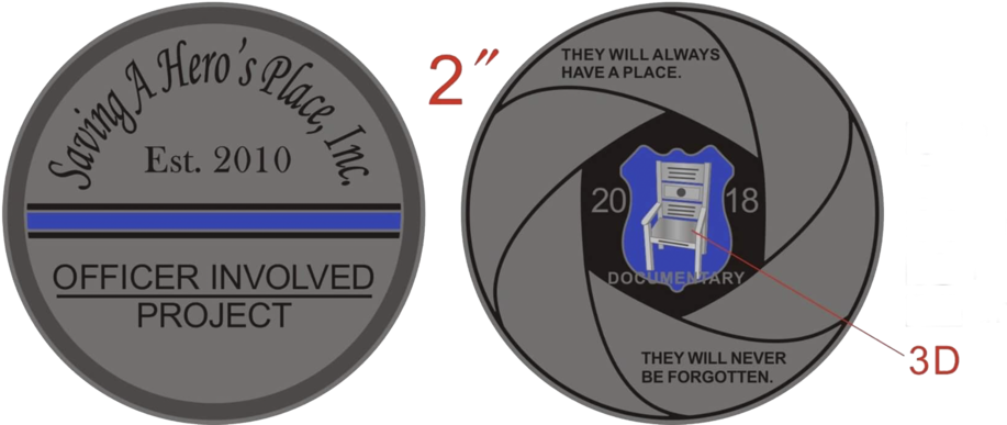 Saving A Hero's Place Documentary Challenge Coin (1000x388), Png Download