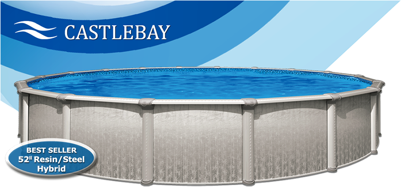 Castlebay Above Ground Pool (850x395), Png Download