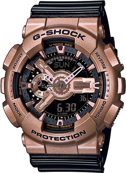 Reloj Casio G-shock Ga110 Bronce Con Negro Resistencia (600x600), Png Download