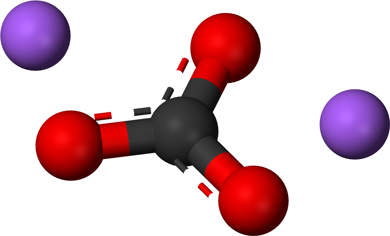 Sodium Carbonate 3d Balls Ionic (1639x1032), Png Download