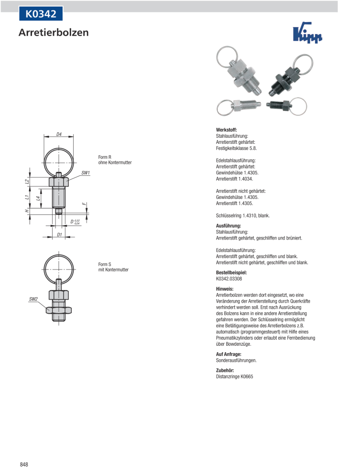 Kipp Katalog Bedienteile Normelemente Kurbeln Klemmhebel (720x1000), Png Download