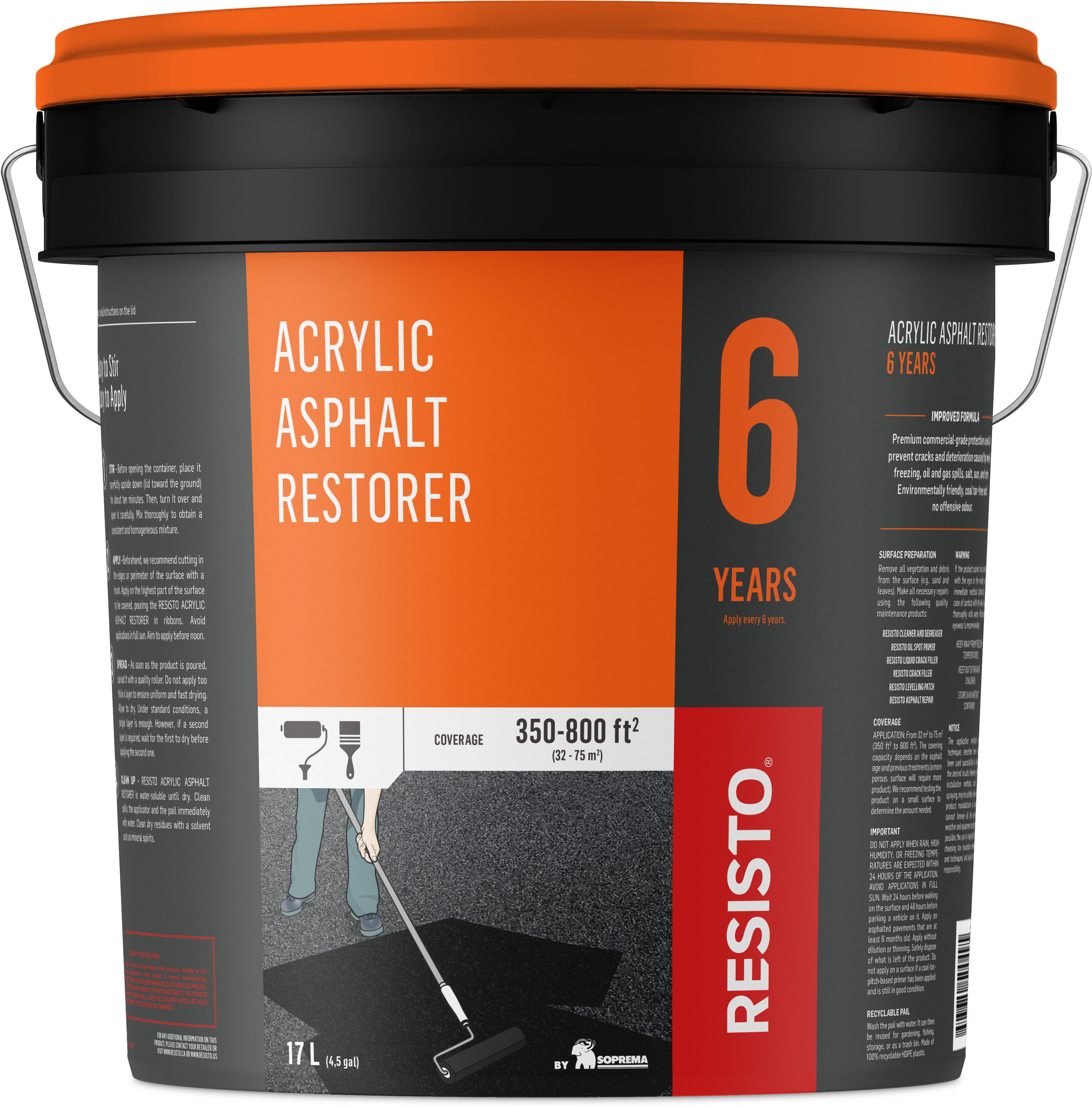 Acrylic Restorer Resisto 17l 6years En (4500x4500), Png Download