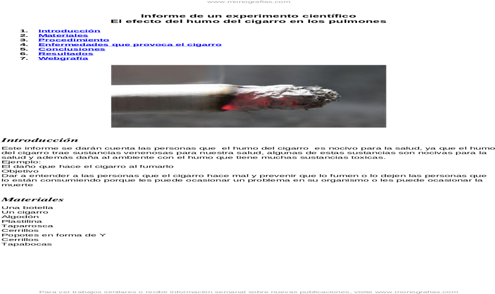 Informe-experimento Cientifico Efecto Del Humo Del (1200x630), Png Download
