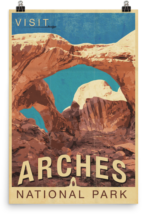 Visit Arches Poster 1 Mockup Transparent Transparent (1000x1000), Png Download