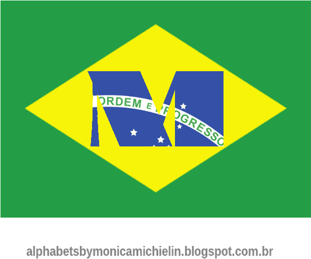 Bandeira Do Brasil Alfabeto (640x640), Png Download