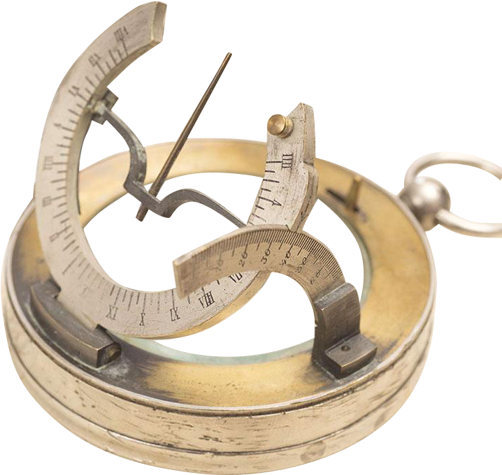 Antique Xix Nautical Sundial By Secretan A Paris In (717x717), Png Download